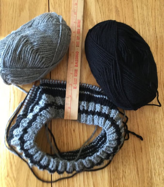 knitting hat size chart cast on